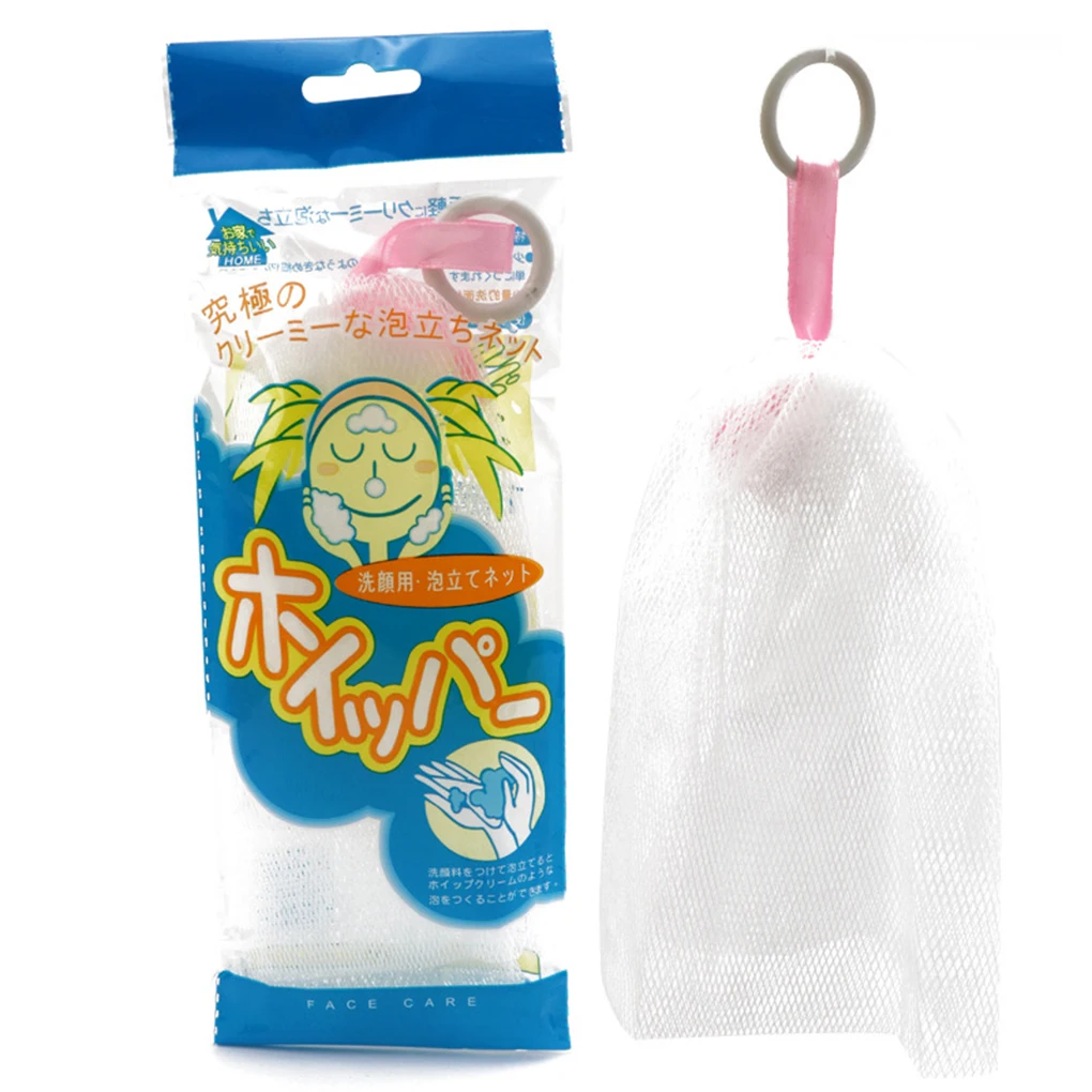 

Facial Body Cleansing Soap Foaming Net Bubble Helper Mesh Cleanser Bath Washing Bathroom Accessories Random Color