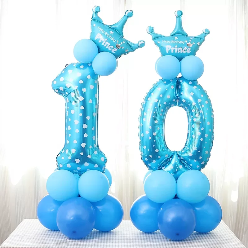 

2022 New Products Ballon 2022 Blue Pink Digital Balloon Number Foil Balloons Boy Girl Birthday Wedding Christmas Festival Pa