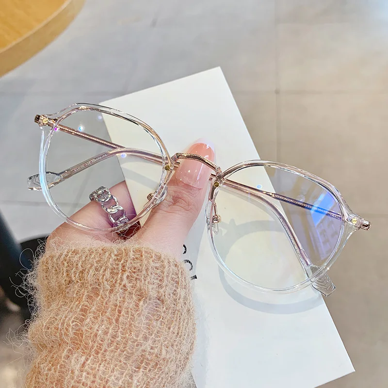 

Men Women Trendy Square Myopia Glasses Unisex Luxury Design Anti-blue Light Eyeglasses Fashion Near Sight Eyewear 0 to -4.0