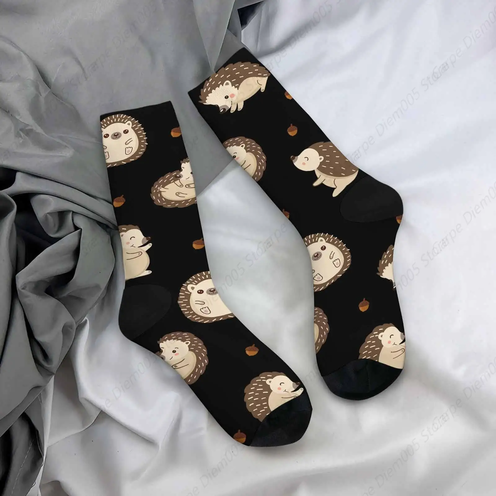 Носки унисекс с милыми ежиками цвет в ассортименте