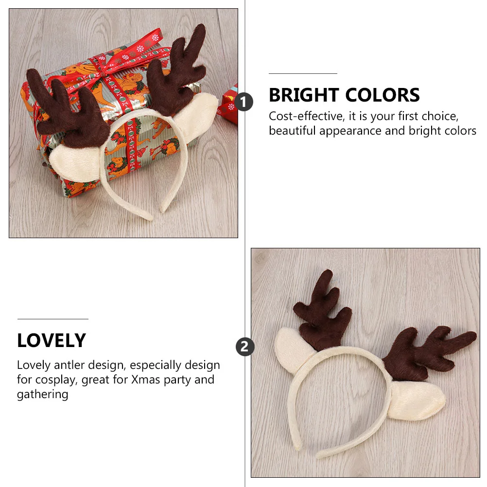 Рождественская повязка для волос с рогами на голову Хэллоуин повязки головной
