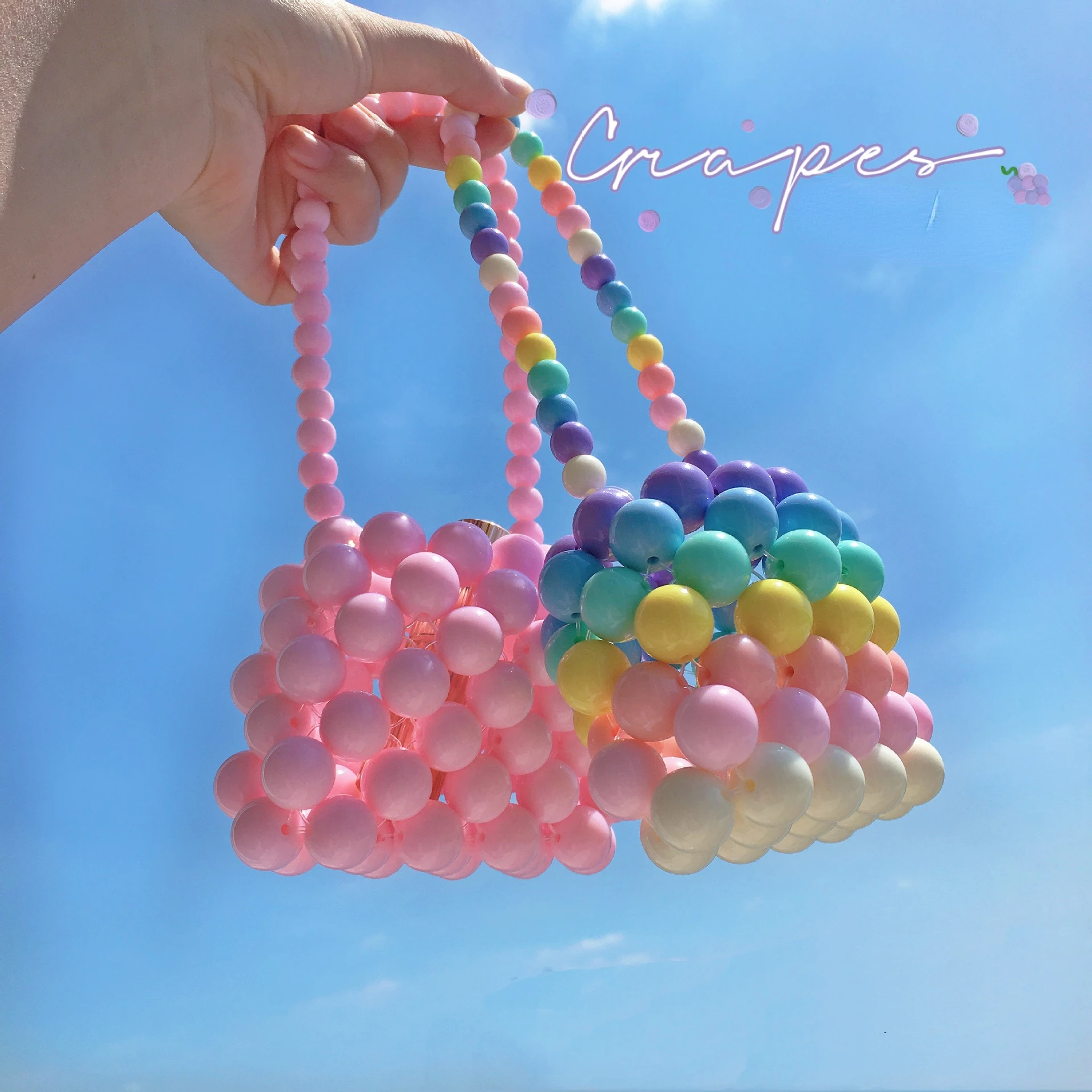 

Cute Kids Mini Purse Colorful Beads Little Girls Small Coin Pouch Wallet Tote Handbag Kawaii Baby Clutch Bag Gift