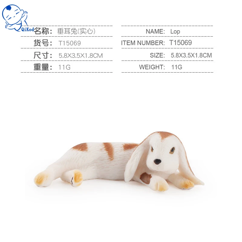 

Simulation Rabbit Model Set Solid Static Bonsai Ornaments Lop-eared Rabbit Hare Static Hand-made Toys Animal Birthdays Presents