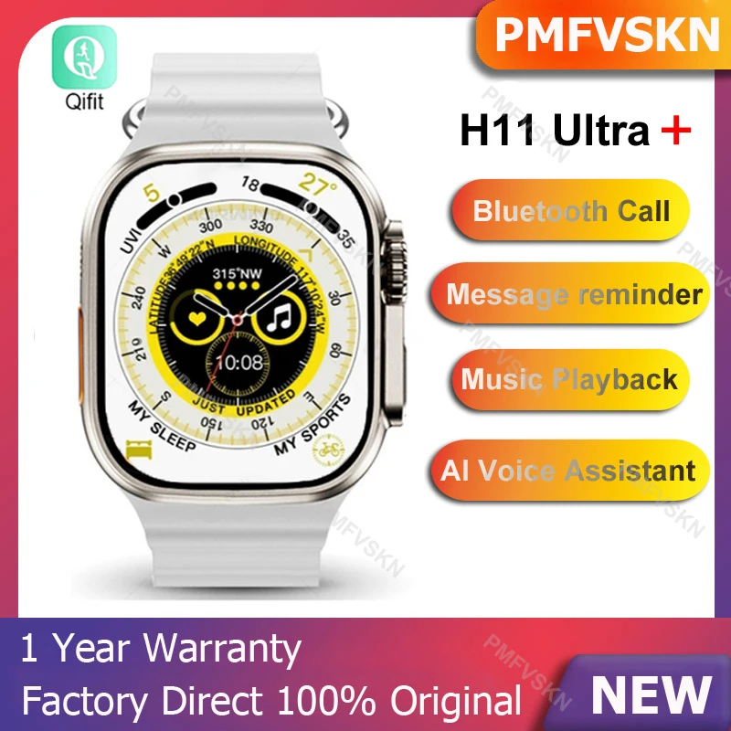 

Смарт-часы H11 Ultra Plus, 49 мм, Bluetooth, 2023 дюйма, PK HK8 Ultra ZD8