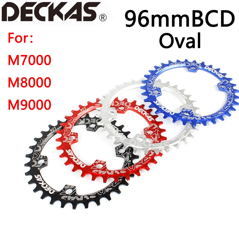 

Овальное цепное кольцо Deckas 96BCD для горного велосипеда, детали для горного велосипеда, кривошипная система BCD 96 мм, 32T, 34T, 36T, 38T, M6000, M7000, M8000