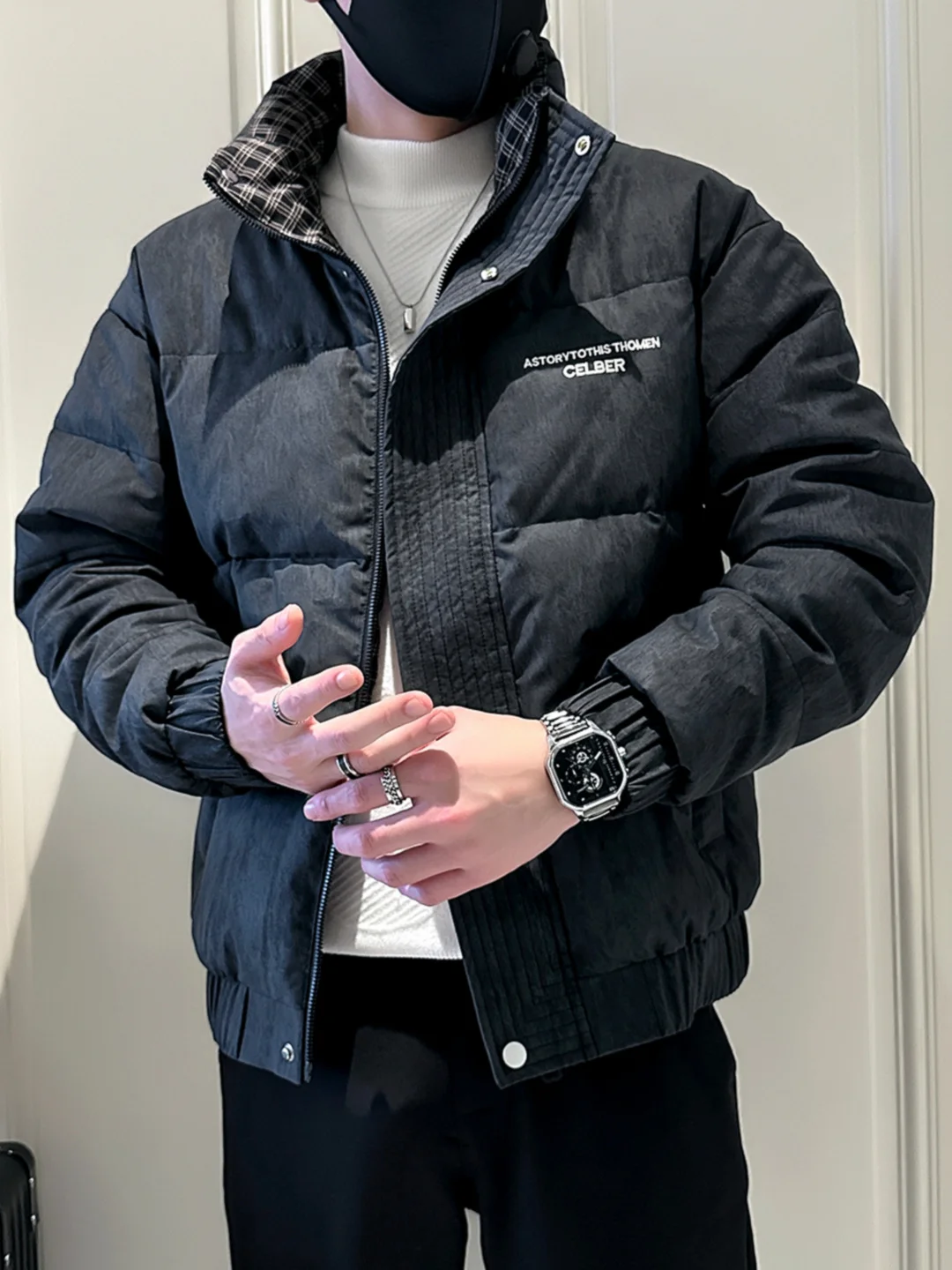 Мужское пальто с хлопковой подкладкой Dir верхняя одежда зимняя модная