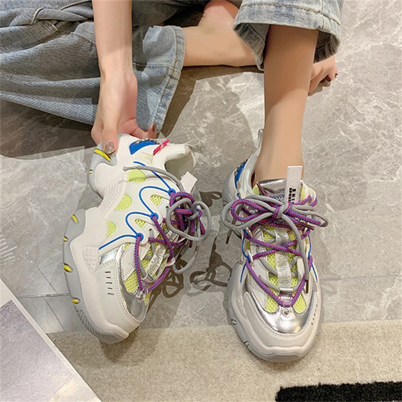 

Mesh Tenis Feminino Zapatos For Women Zapatillas Mujer Chaussure Femme Running Clunky Sneaker Platform Casual Women's Shoes