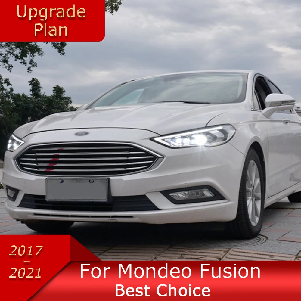 

Car Lights For Ford Mondeo Fusion 2017-2021 LED Auto Headlight Assembly Upgrade Bicofal Lens LHD RHD Dynamic Lamp Accessories
