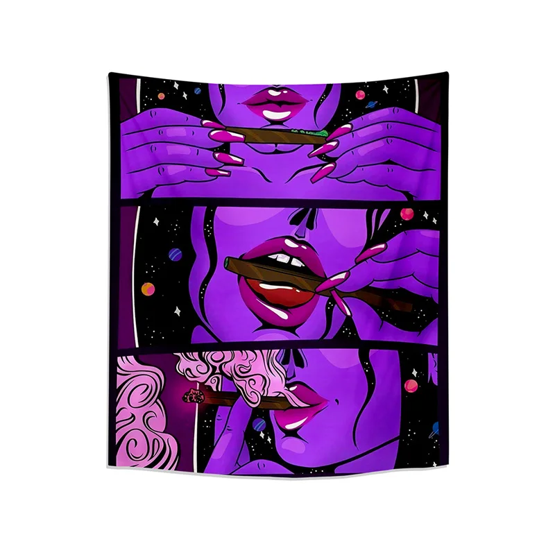 Психоделический Настенный Гобелен В Стиле Хиппи Dымчатый Художественный Дизайн