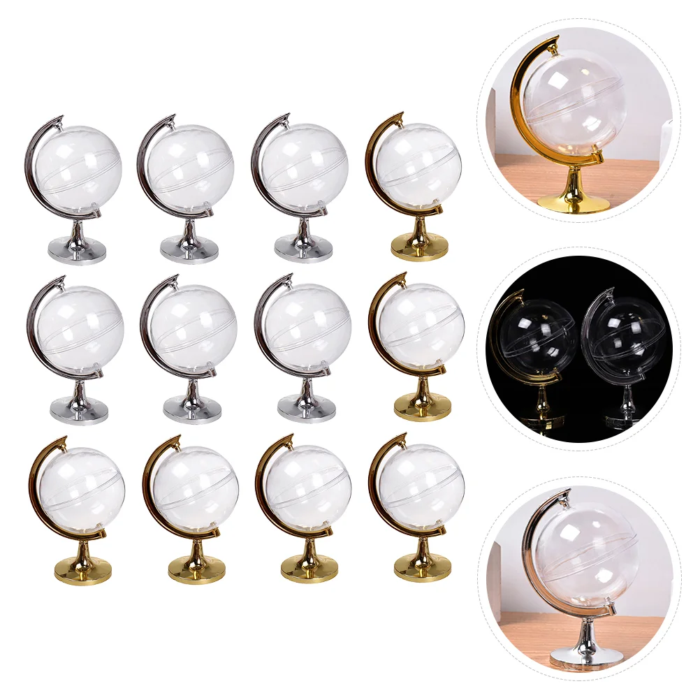 

Boxes Candy Globe Wedding Party Gift Box Favor Wrapping Goodie Clear Jars Case Treat Decor Them Travel Cookie Storage Gold