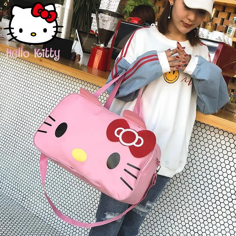 

Sanrio Аниме Фигурка Hello Kitty Дорожная сумка большой емкости Kt Y2K Горячая Мода милый мультфильм последние новости новый подарок на день рождения