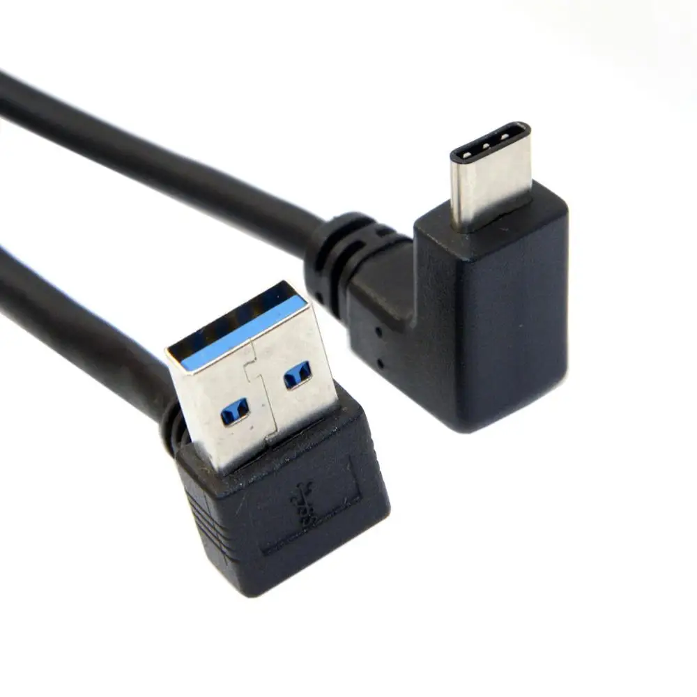 Кабель для передачи данных ноутбука Xiwai USB 3 1 USB-C двусторонний угловой до 90D
