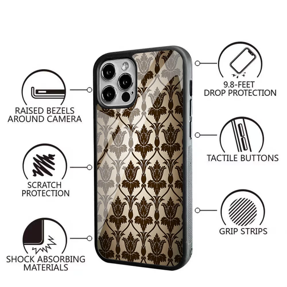 221b-Sherlock-Holmes-TV Зеркальный Пленочный Чехол Для Телефона iPhone 15/14/13 Pro Max/11/12 Mini Alex С