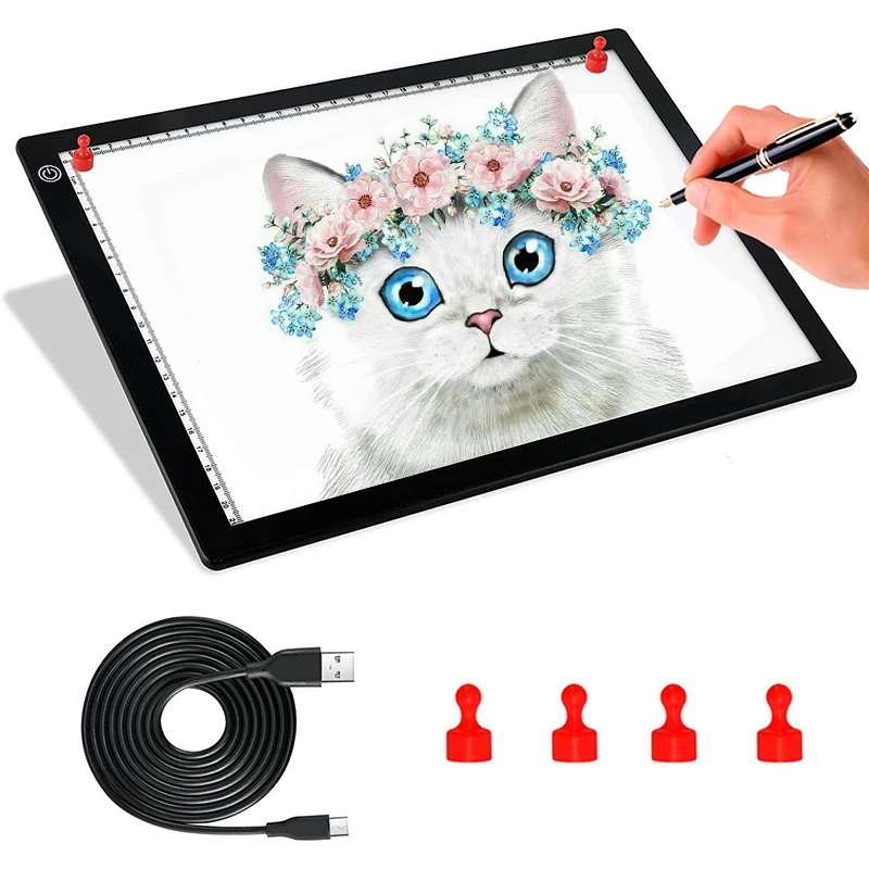 A4 Light Board with magnet Portable Tracing Light Box Magnetic Drawing Board Light Board Light Box For Tracing Sketch Pad