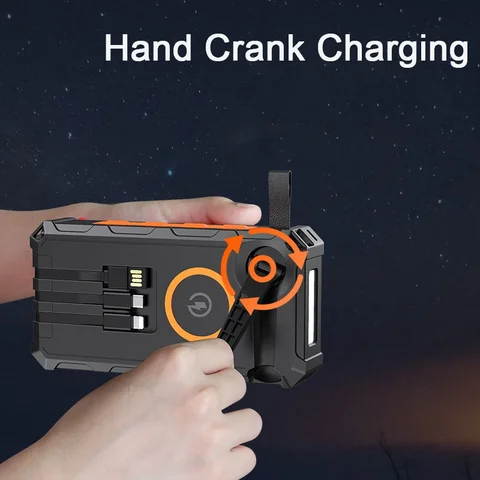 Qi Wireless Solar Power Bank 20000 мАч Водонепроницаемый Powerbank с быстрой зарядкой и панелью Внешний аккумулятор повербанк для Xiaomi iPhone