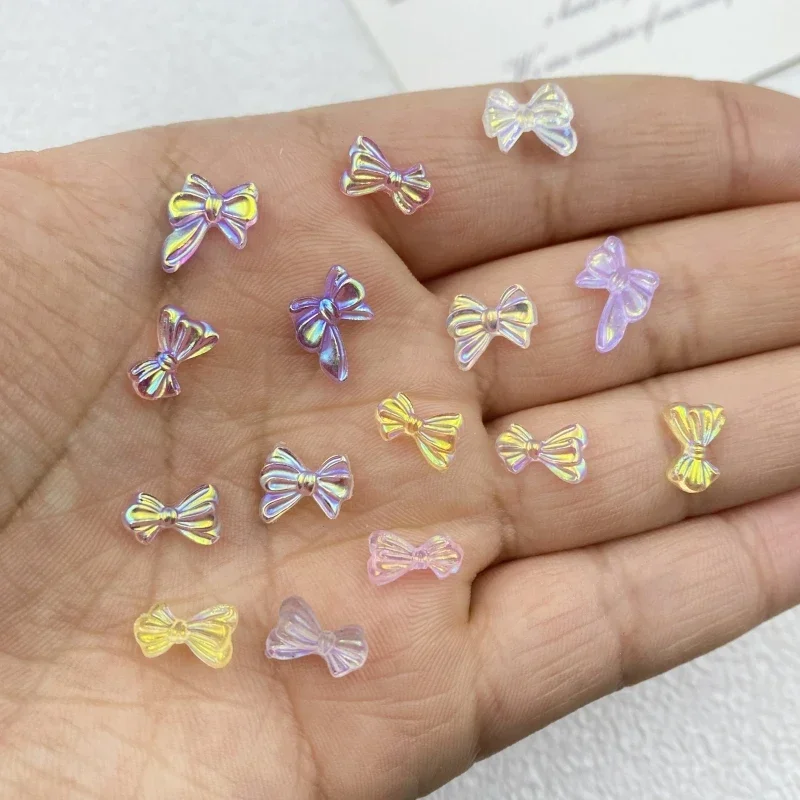100 шт. мини галстук-бабочка дизайн ногтей плоская задняя полимерная Статуэтка