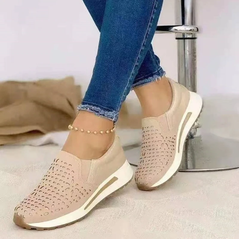 

2022 Fashion Breathable Women's Shoes Wedge Mesh Shoes Outdoor Casual Ladies Sports Shoes Ladies Thick Sole Casual Shoes