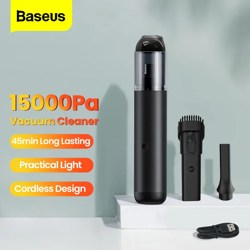 Baseus 15000Pa Car Vacuum Cleaner Auto Wireless Handheld Vac