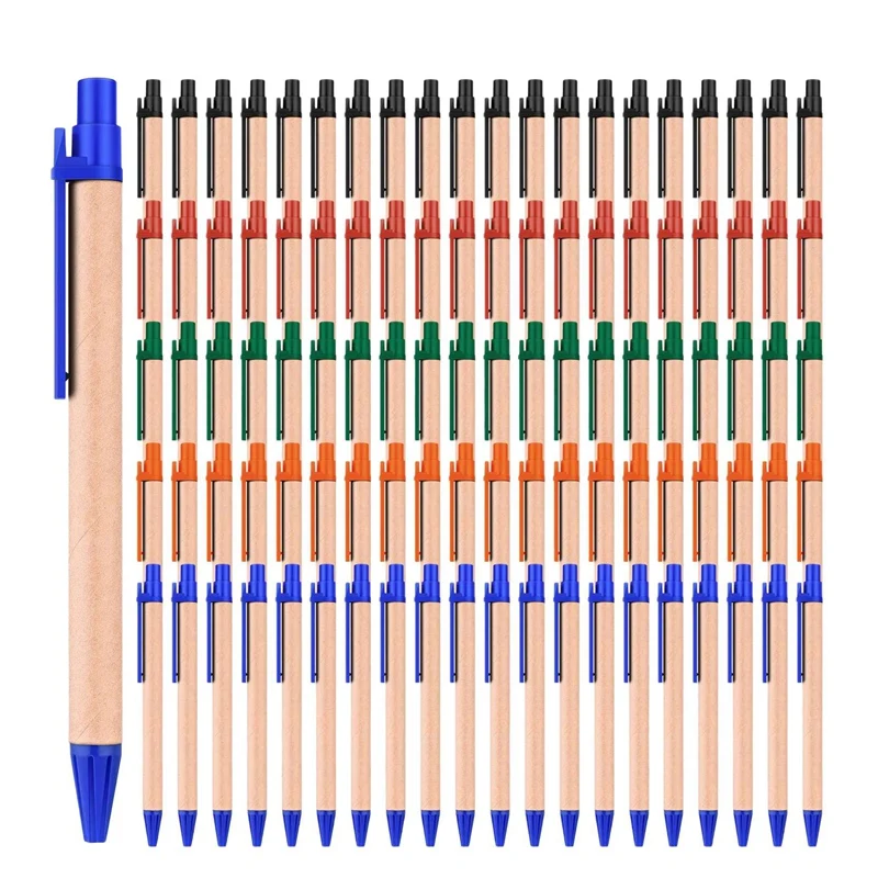 

100 шт., экологически чистые шариковые ручки 0,7 мм