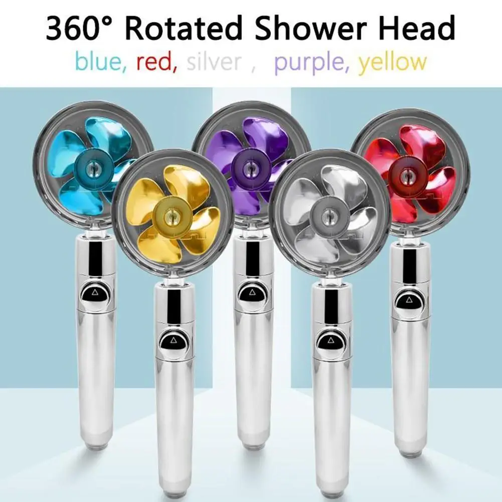 

High Pressure Water Saving Shower Head One-Key Stop Removable 360 Rotatable Water Filter Spray Shower Bathroom Accessories