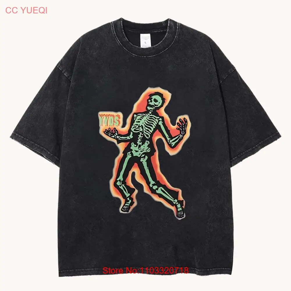 Винтажная промытая футболка UG Skeleton