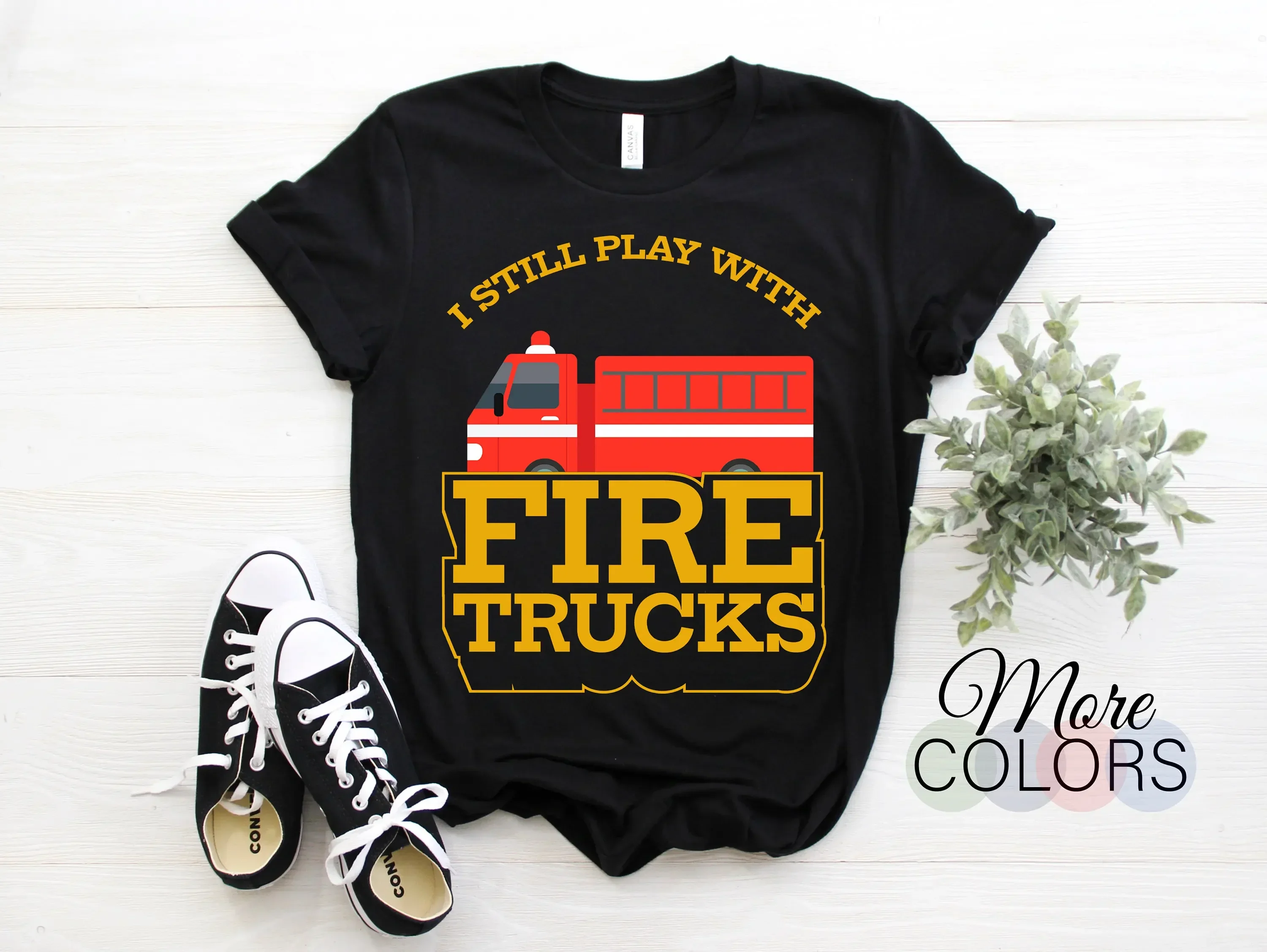 Забавная футболка пожарного я все еще играю с пожарной машиной рубашка подарок