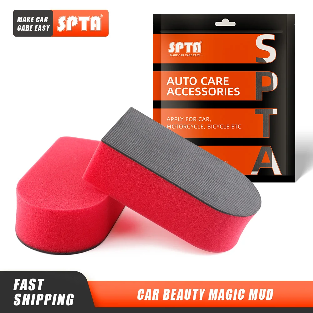 (Bulk Sale) SPTA Red Magic Clay Bar Pad Car Wash Products Sponge Auto Detailing Cleaning Block Accessories