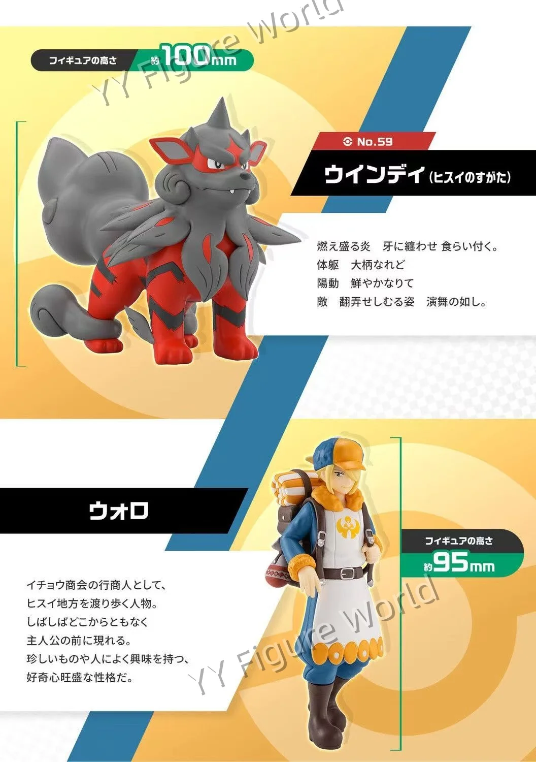 Фото В наличии: Оригинальные фигурки Bandai Scale World POKEMON из региона Хисуи, Воло Арканин, аниме-игрушки, коллекционные модели, украшения. №3