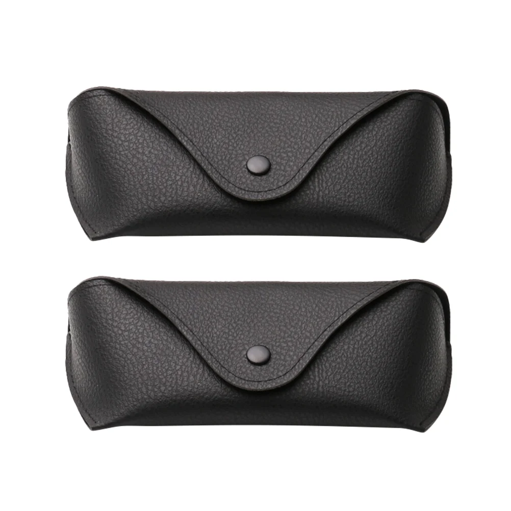 

2pcs Glasses Cases Classic Oxford Cloth Grain Anti-pressure Sunglasses Box (Black)