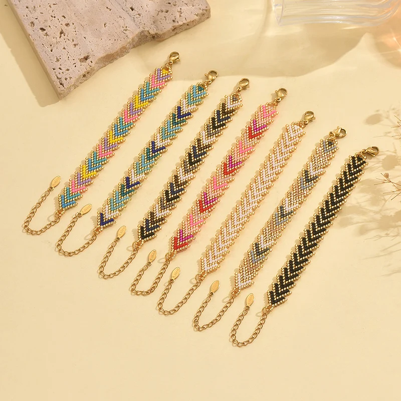 Фото ZHONGVI Multi Color Dainty Arrow Series Trendy Handmade Jewelry Hawaii BOHO Fashion Beaded Bracelets Gifts for Her №4