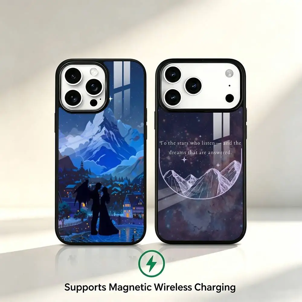 Фото Чехол для телефона Acotar Court Mist and Fury для iPhone 17, 16, 15, 14, 13, 12, 11 Plus, Pro с поддержкой магнитной беспроводной зарядки №1