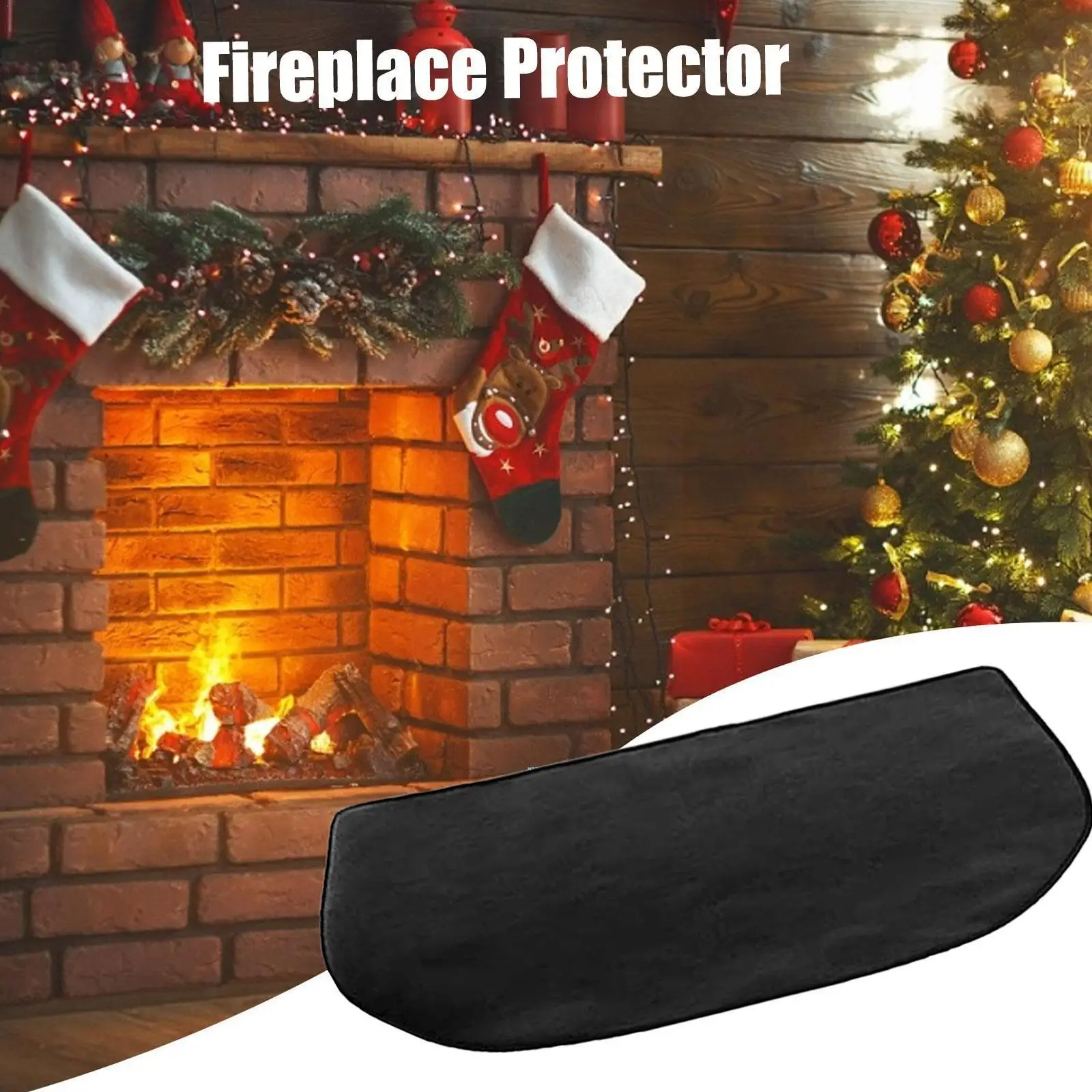 

Огнеупорный коврик K8F3 для домашней кухни, огнестойкий полукруглый коврик для камина, огнеупорный протектор одеяла, противоскользящий круг...