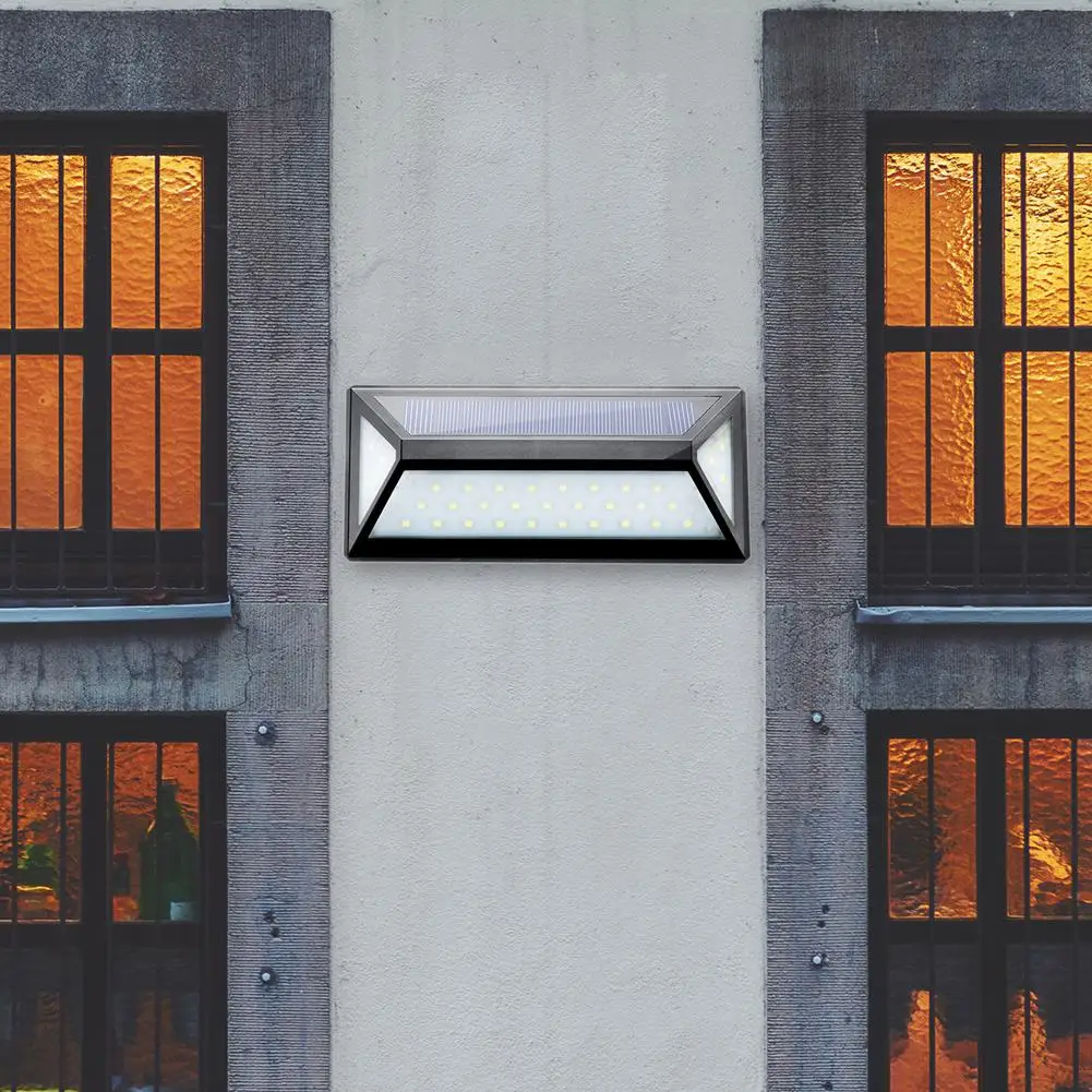 

Wear Resistant Solar LED Wall Lamp Energy Saving Multi-function Motion Sensor 3 Sides Waterproof IP65 Outdoor Garden Light