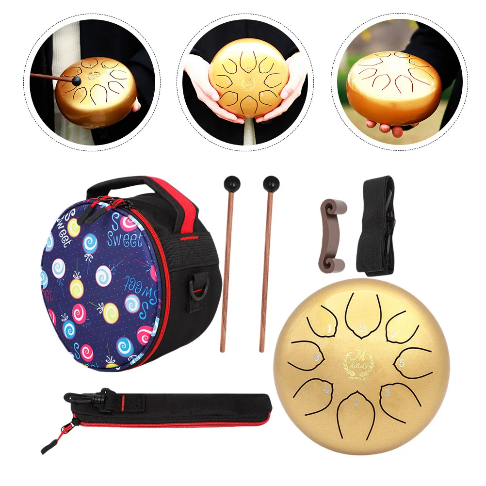 

1Set/7pcs 6 Inch Steel Tongue Drum Creative Musical Instrument Hand Drum Kit