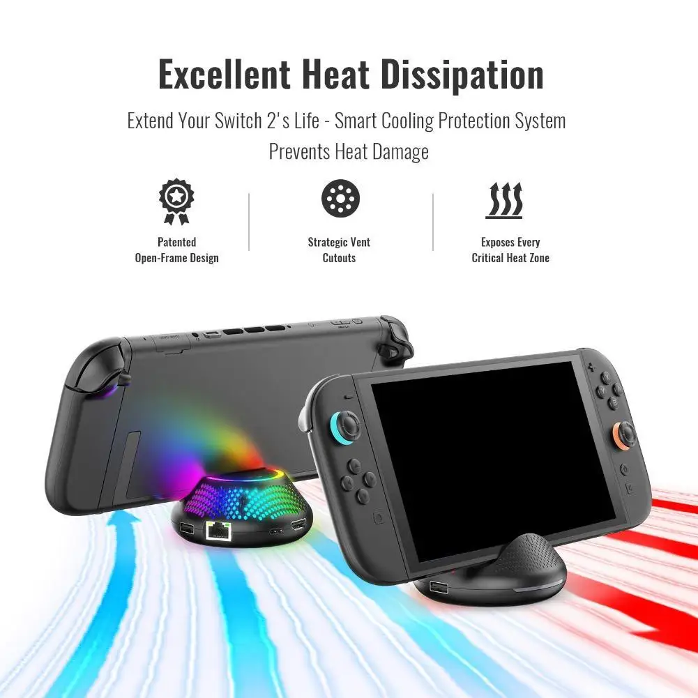 Фото 4K ТВ-док-станция-конвертер для SWITCH 2 Вт/4K HDMI-совместимый выход/порт типа C/USB-порт Портативная док-станция для телевизора №5