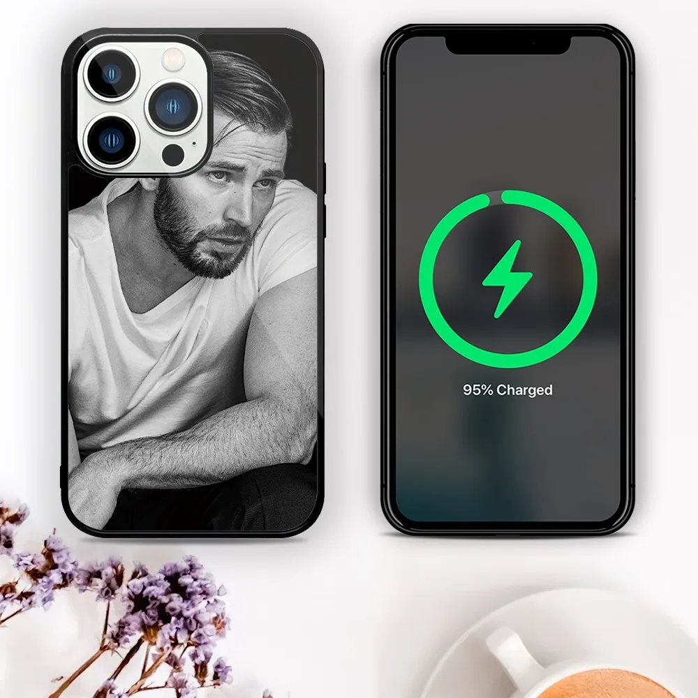 Чехол для телефона с магнитным притяжением Криса Эванса iPhone 11 12 13 14 15 Mini Pro XS Max X S