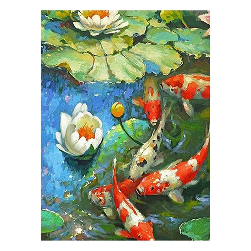 

Набор для алмазной живописи «сделай сам», алмазная вышивка стразы, украшение для дома «Шесть рыбок»