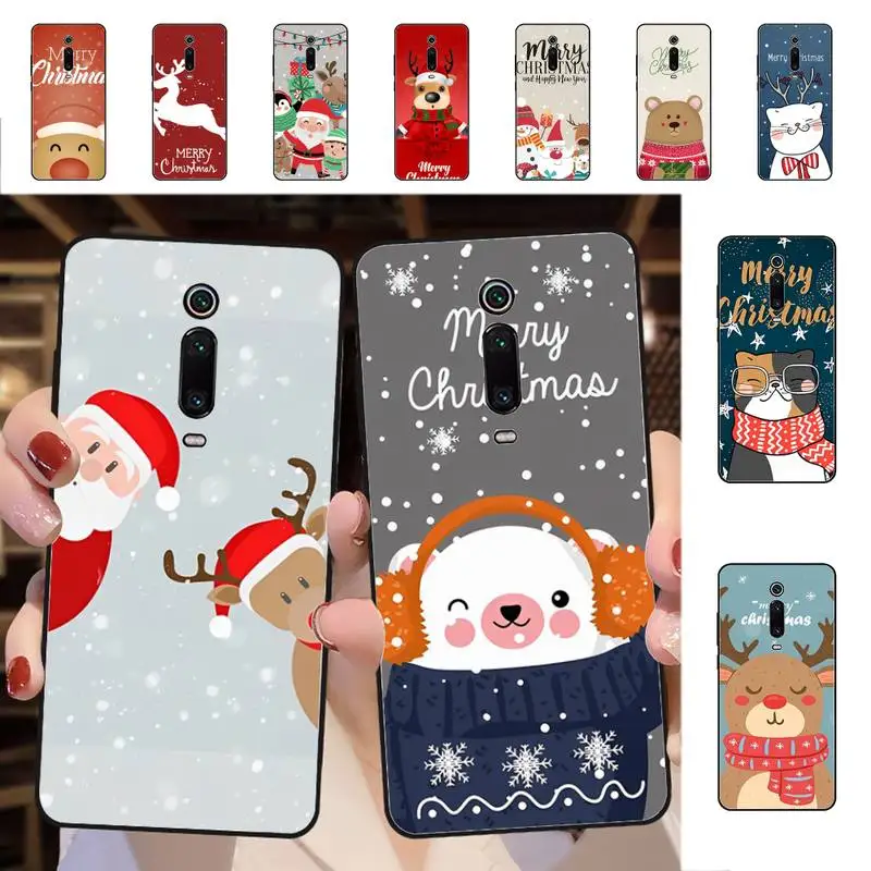 

Merry Christmas Phone Case for Redmi 5 6 7 8 9 A 5plus K20 4X S2 GO 6 K30 pro