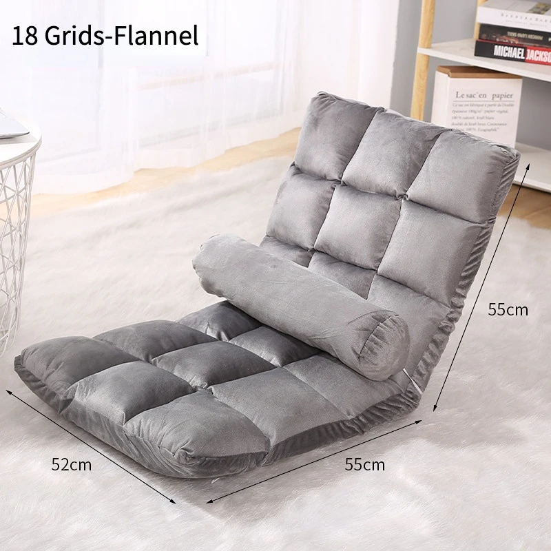 Folding  Floor Sofa Chair with 5 Adjustable Position Sleeper Bed Couch Recliner Gaming Meditation Chair with Back Support
