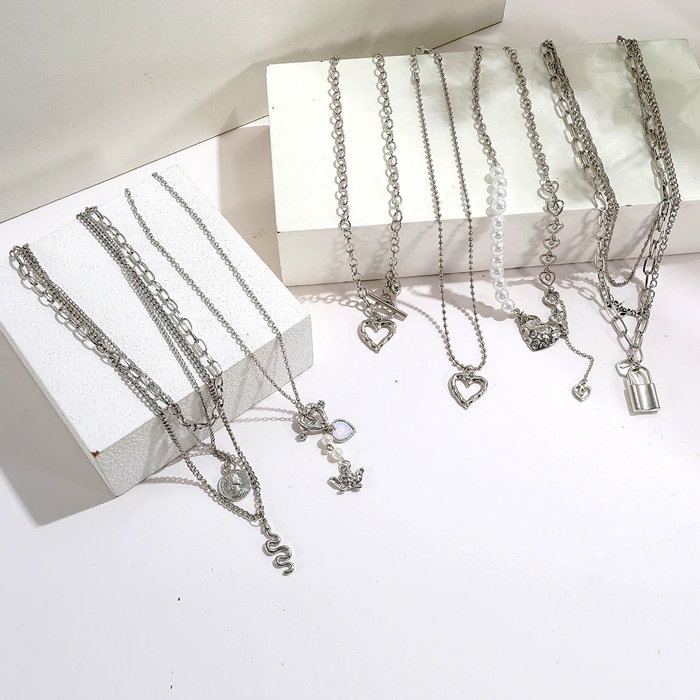 Толстая цепочка с подвеской в форме сердца H:HYDE панк ожерелье-чокер для женщин