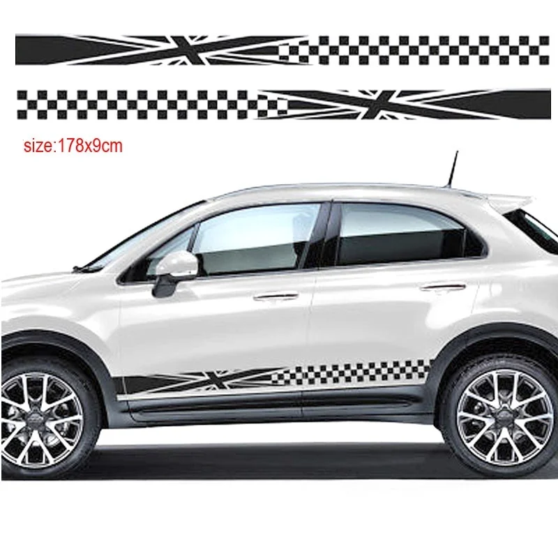 

Для (1 пара/2 шт.) для всех автомобилей, гоночные полосы, автомобильные наклейки, наклейки, Раллийная графика, виниловая фотография