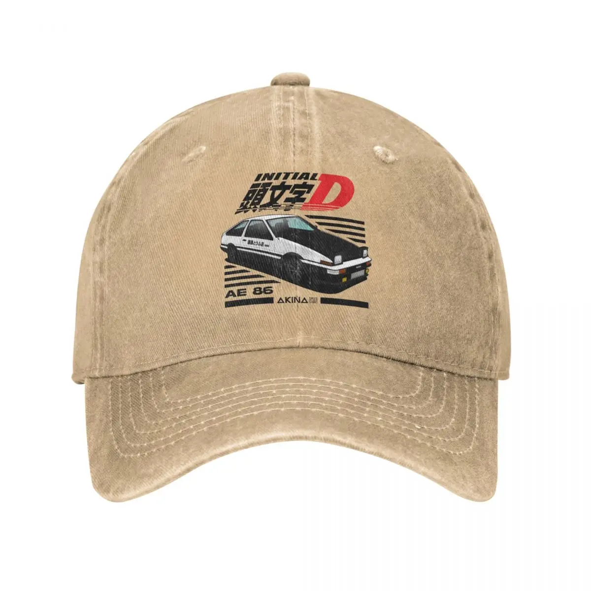 

AE86 Initial D Men Women Baseball Caps Distressed Denim Washed Caps Hat Fashion Outdoor Running Golf Snapback Cap