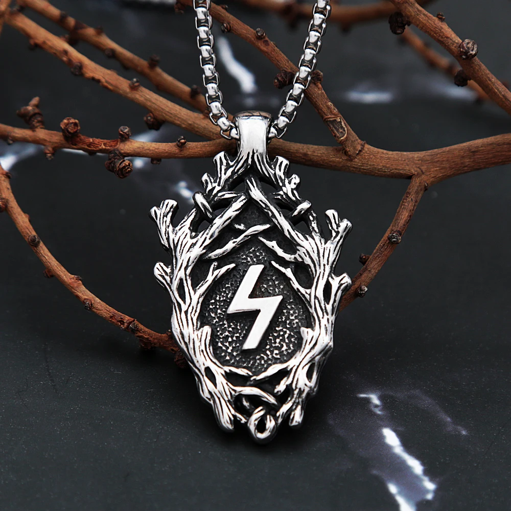 

Винтажный кельтический узел из нержавеющей стали, подвеска «Древо жизни» для мужчин, уникальный ожерелье молния, амулет, ювелирные изделия,...