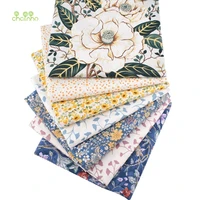 chainhoprinted twill cotton fabricdiy sewing quilting materialpatchwork clothcamellia flower series7 designs4 sizes
