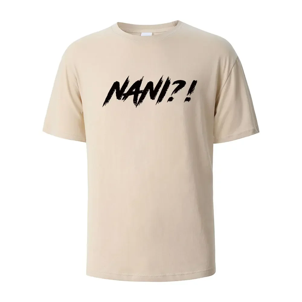 Нани? Футболка мужская с принтом 100% хлопок Летние удобные дышащие базовые Топы
