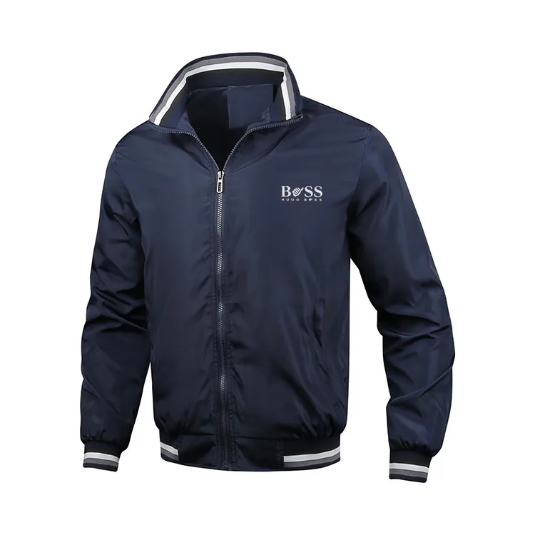 Europe and the United States men's jacket thin trim long sleeve baseball zipper coat brand clothing