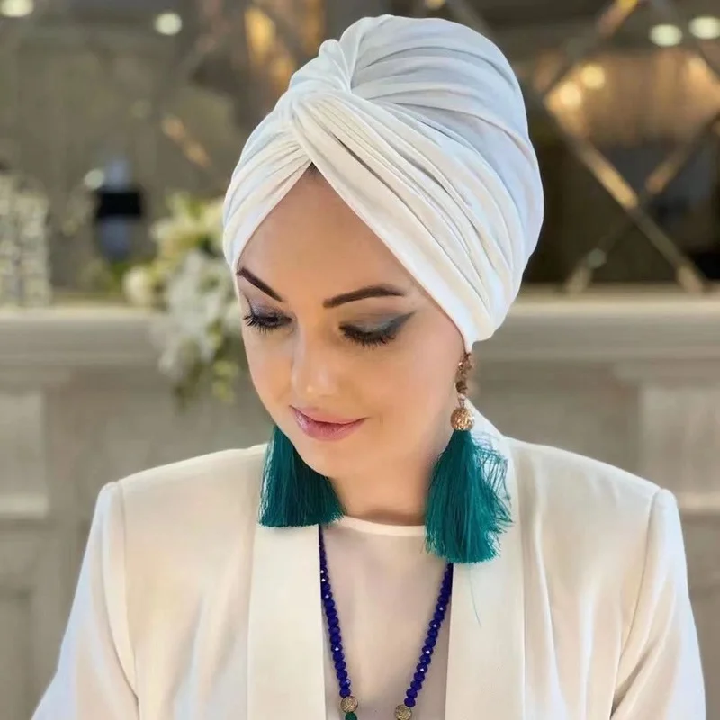 Muslim Black Modal Hijab Cap Undercap Abaya Hijabs for Woman Islamic Abayas Jersey Instant Wrap Women Crinkle Arabic Silk Caps