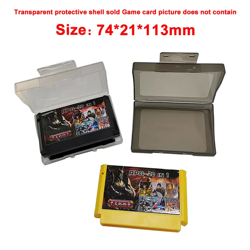 

LOT 10 Clear Case Sleeve Protector For FC Games Cartridge (Set of 10)