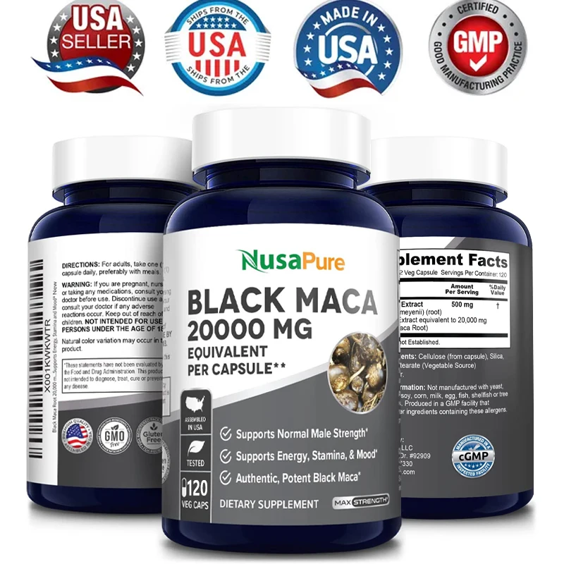 

Best Black Maca Root Maca Root Extract Supplements - Supports Reproductive Health Boosts Energy, Mood, Stamina