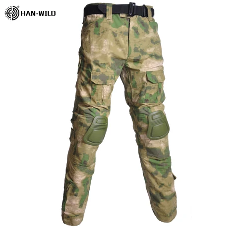 Брюки мужские камуфляжные тактические, штаны-карго в стиле милитари, с наколенниками, охотничий спецназ, боевые штаны